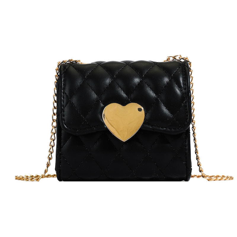 Versión coreana del bolso de hombro para niña con fragancia pequeña dulce amor estilo occidental Lingge baby bandolera nuevo bolso de cadena para niños