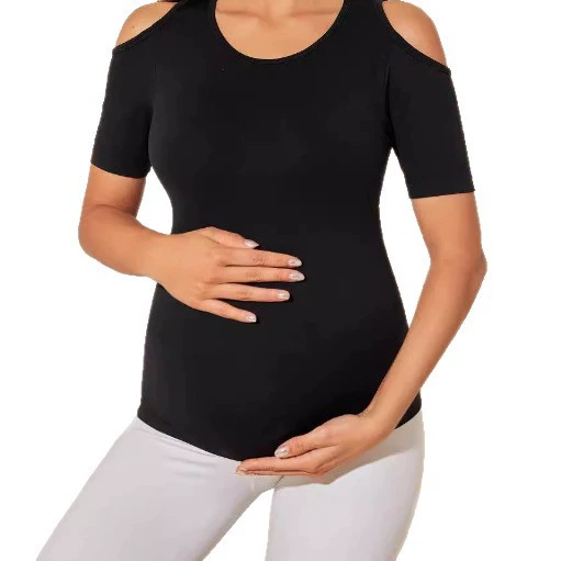 AliExpress eaby популярное летнее платье эластичное облегающее с глубоким круглым вырезом сексуальный универсальный топ с открытыми плечами повседневный топ для беременных женщин