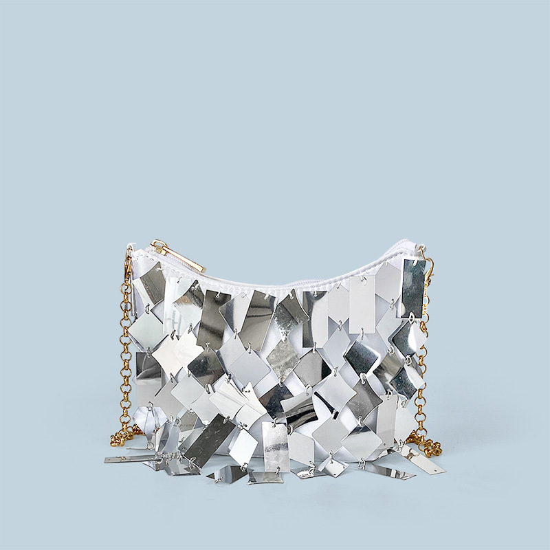 Customized New Retro Bag Crossbody Chain Shoulder Bag Women's Small Bag Evening Bag Hand-Sewn Tassel Sequin Bag Customized New Retro Bag Crossbody Chain Shoulder Bag Women's Small Bag Evening Bag Hand-Sewn Tassel Sequin Bag