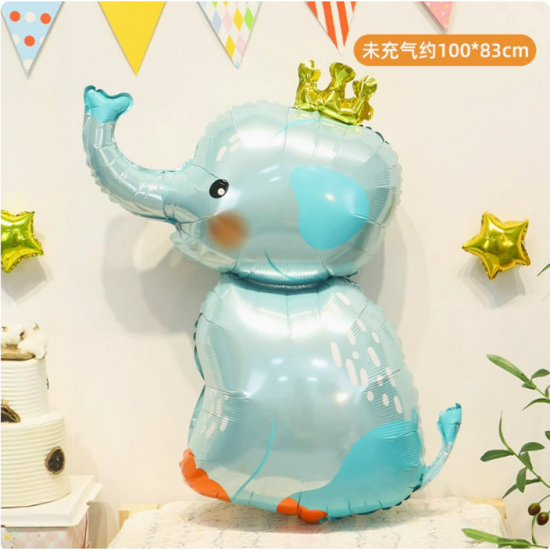 漫画の動物恐竜クマクジラアルミフィルムバルーン赤ちゃん誕生日パーティーショッピングモールイベント装飾シーンレイアウト|undefined