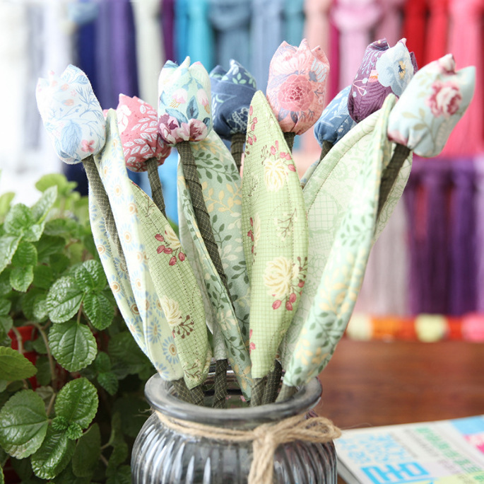 Patchwork hecho a mano DIY creativo de la producción bouquet decoración no bordado kit adultos hombres y mujeres pareja Tulip regalo