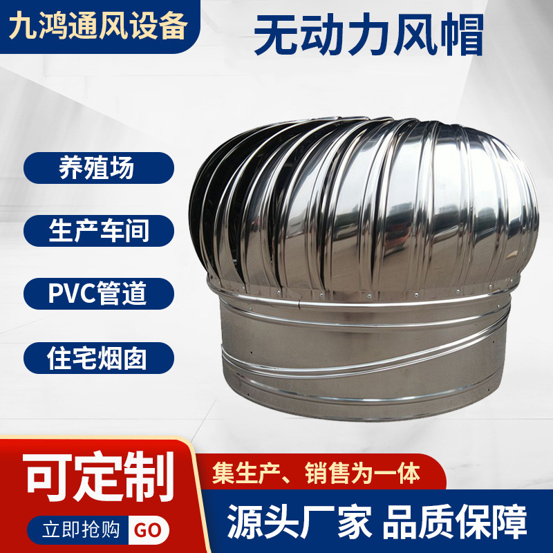 厂家屋顶通风器风帽养殖场排气换气散热球不锈钢110型无动力风机