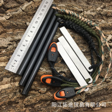 户外打火石镁棒带白钢刮片反光7心伞绳配口哨绳扣厂家批10*150mm