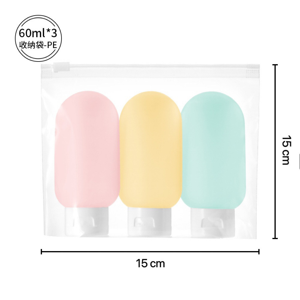 Viaje botella de paquete champú baño botella abierta botella de cosméticos de color extrusión botella de loción