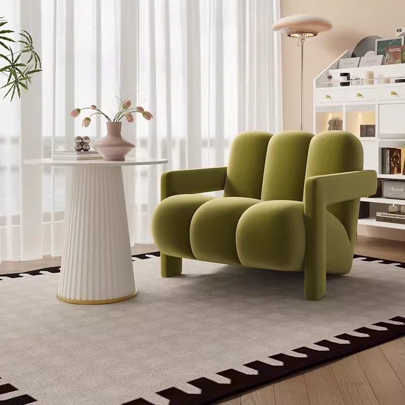 Diseñadores nórdicos de lujo ligero sillas casuales individuales, balcón del dormitorio de la Sala de estar, recepción simple, zona de descanso, sofás y sillas perezosas