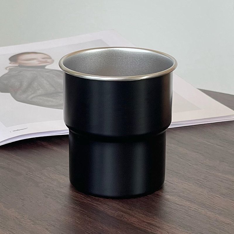 Taza de agua plegable 304 taza de café de acero inoxidable taza de acampamiento al aire libre taza de mango taza de escalones grabación plegable portátil