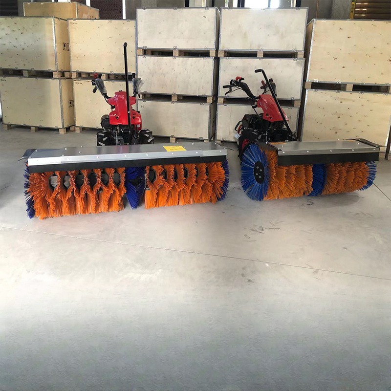 冰天雪地道路清扫机 冬季物业除雪手推式全齿轮扫雪机 道路清雪机