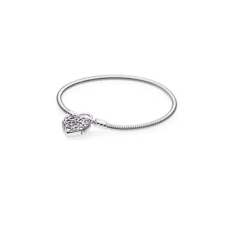 Bracciale a catena serpente placcato argento chiusura tonda_voghion.com