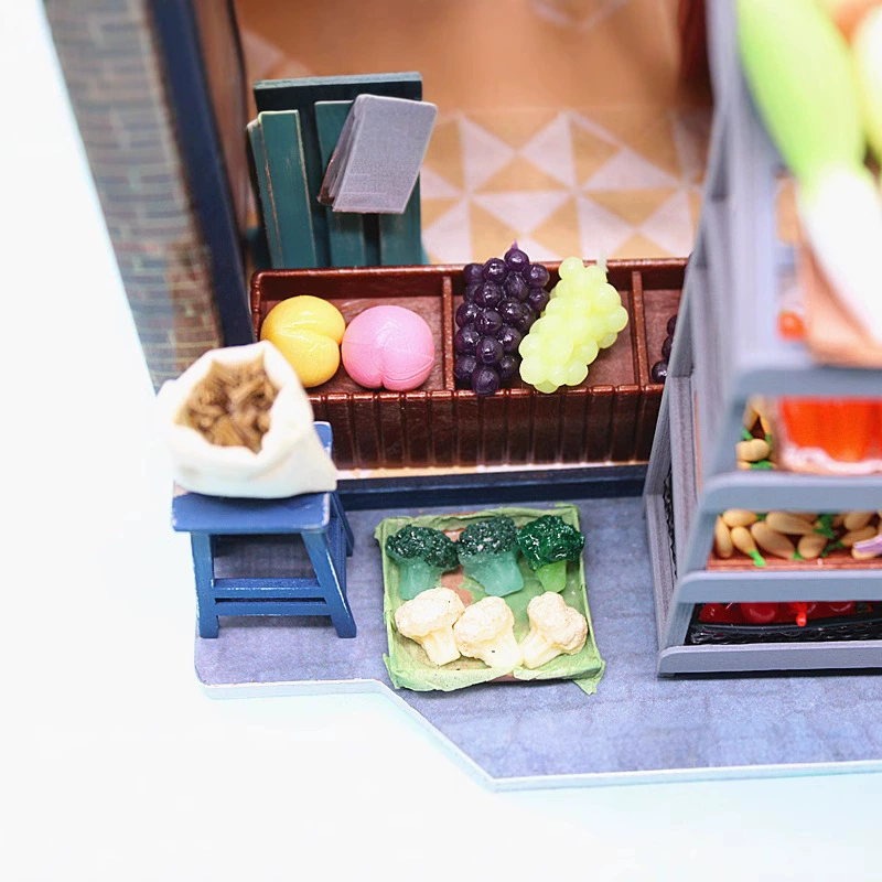 Миниатюрный 3D-домик для кукол набор аксессуаров из ПВХ еда, Реалистичные фрукты и овощи для DIY