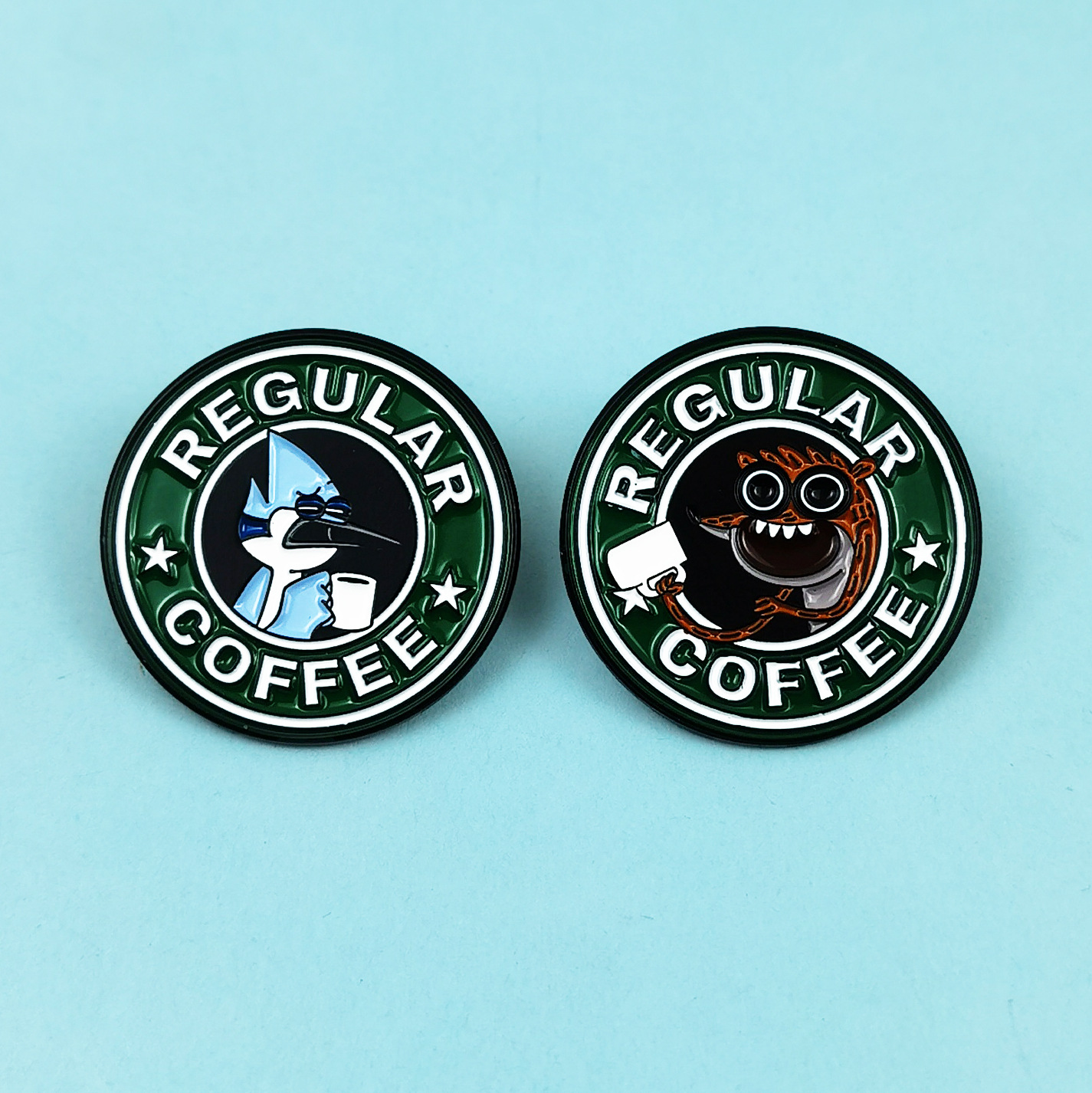 Broche de Café de Monstruo de Aleación de Zinc, Decorativo para Ropa