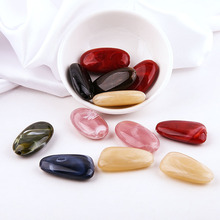 复古椭圆异形不规则穿孔珠子DIY手工饰品耳饰耳坠吊坠材料配件