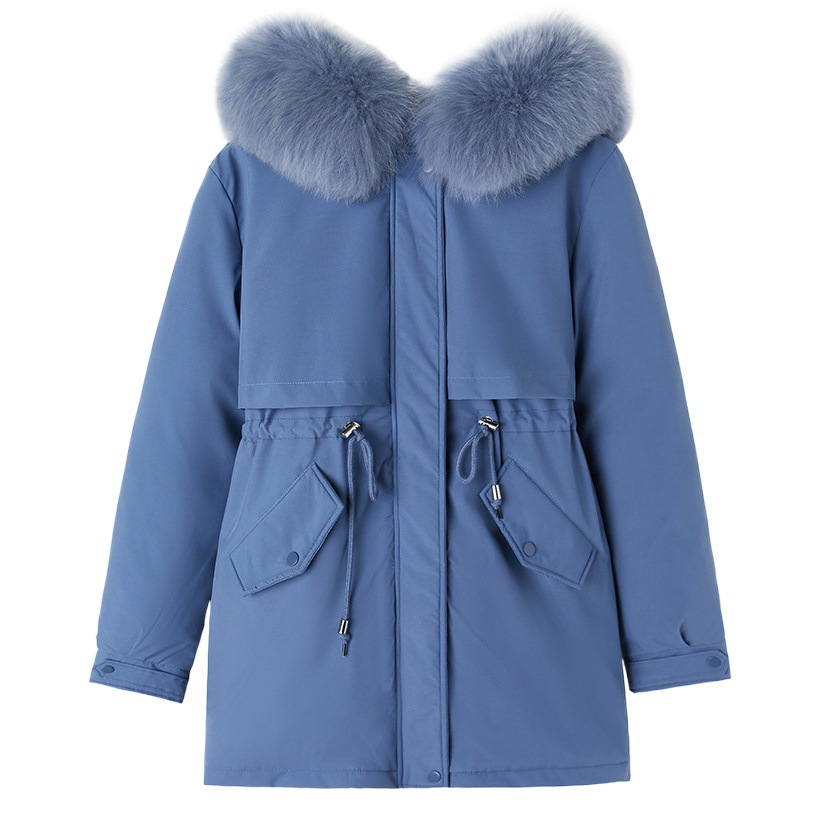 Abrigo de algodón Parker invierno 2025 nueva chaqueta de plumón de algodón para mujer de longitud media estilo coreano suelta talla grande chaqueta de algodón de moda.
