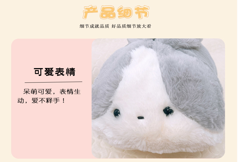 Cute lying rabbit plush pillow, adorable bunny toy, sleeping pillow for bed, birthday gift for a best friend