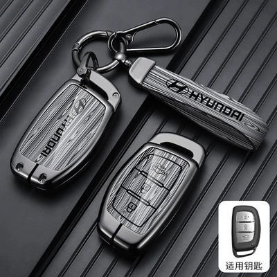 Car key bag | Men - standard-model-b-lower-trunk-wood-grain-gray-leather-buckle