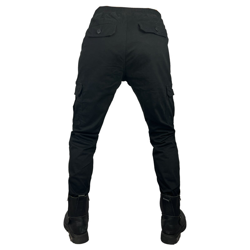 Pantalones de carreras de motocicletas de los hombres de la motocicleta pantalones anti-caída de tobillo atado casual multi-bolsa ropa de trabajo pantalones de montar jeans rodilleras