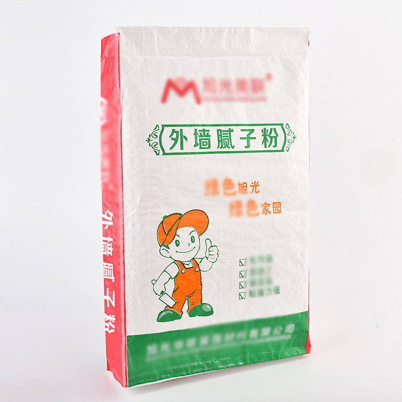 PP材质水泥石膏复合包装袋化工腻子粉方底内阀口普通印刷编织袋