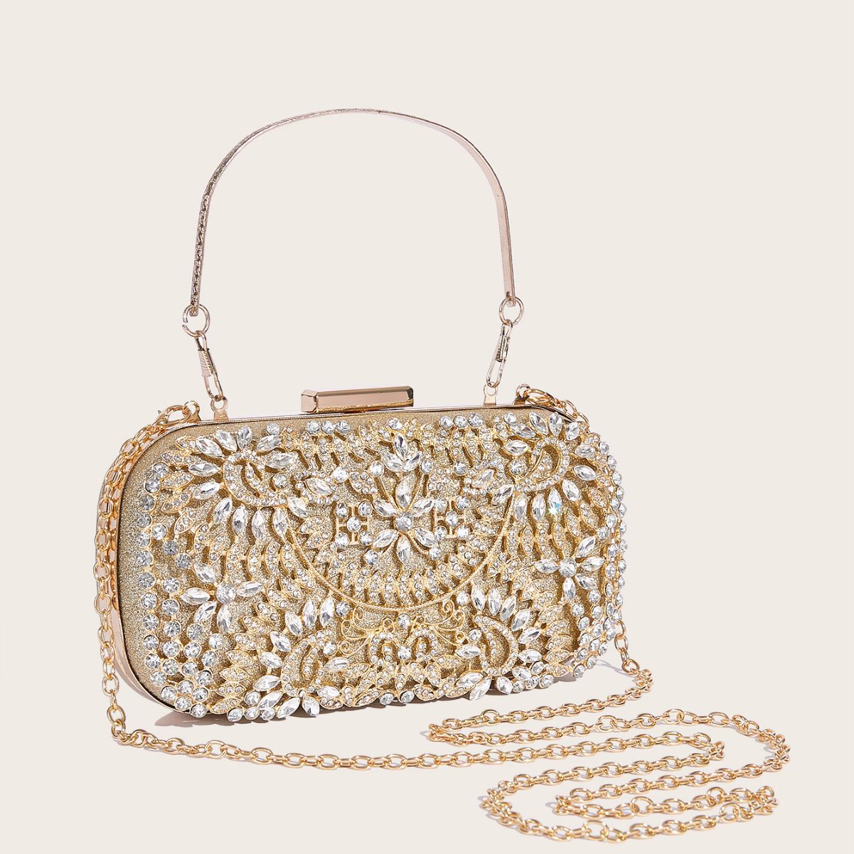2023 transfronterizo nuevo bolso de noche incrustado en diamantes con cheongsam vestido bolso de noche bolso de mujer europeo y americano explosión transfronteriza