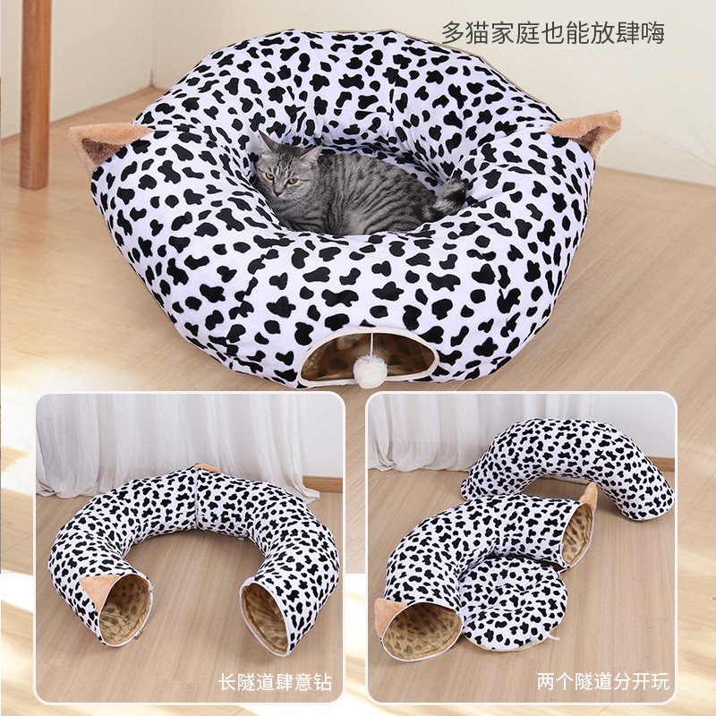 Suministros para mascotas Amazon nueva Ronda resistente a los arañazos gato túnel nido plegable gato túnel gato juguete al por mayor