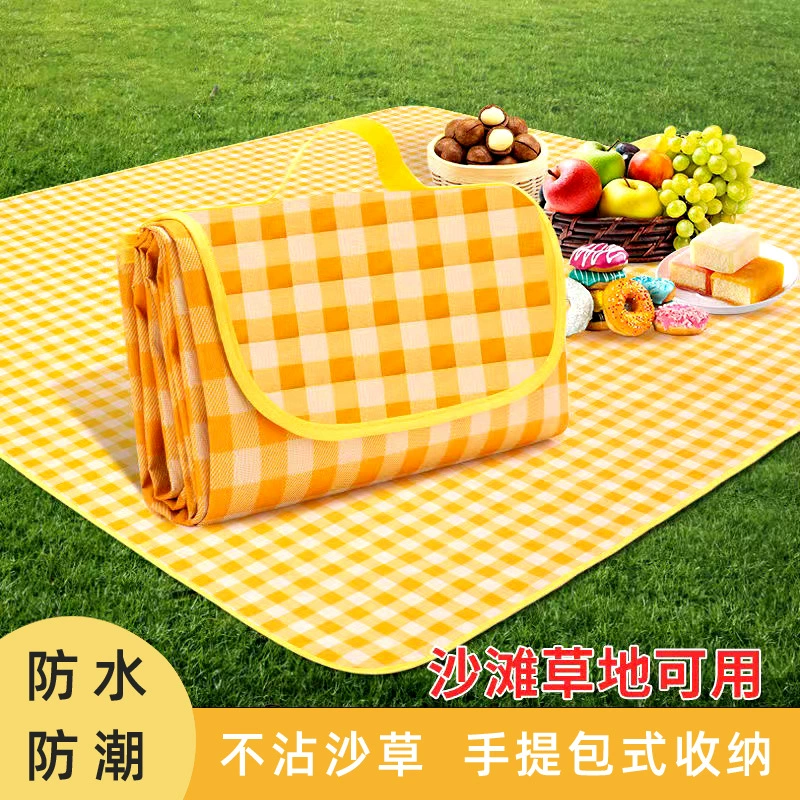 Коврик для пикника на открытом воздухе, водонепроницаемая утолщенная ткань Оксфорд, полиэтиленовая нетканая сумка, ткань для пикника, коврик для пикника, влагостойкий коврик