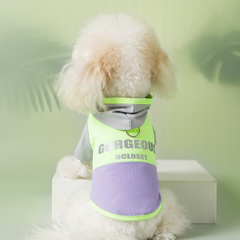 Perros verano al aire libre frío protección solar con capucha ropa de protección solar perros pequeños y medianos Teddy Bichon prevención de insolación ropa para perros