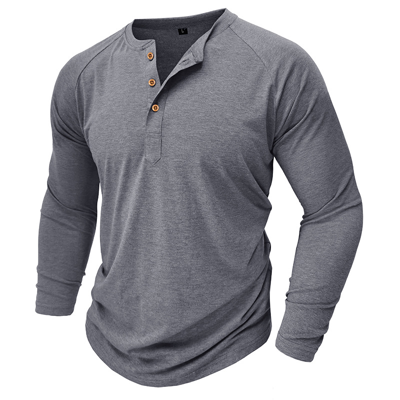 autumn and winter men's long-sleeved T-shirts, men's bottoming shirts, men's t-shirt clothing processing_voghion.com