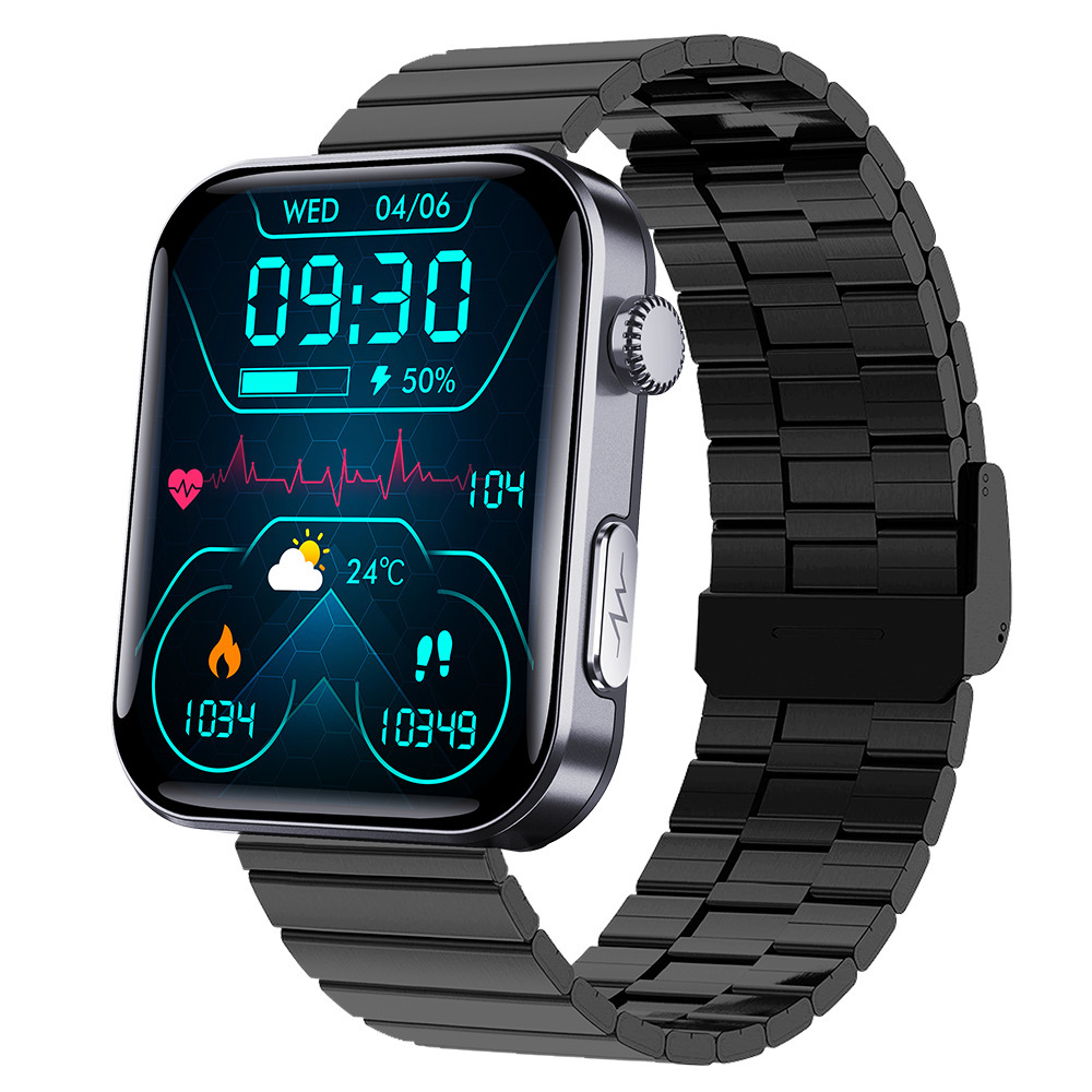 F300 reloj inteligente Bluetooth llamada ECG presión arterial glucosa temperatura corporal ácido úrico lípidos sanguíneos reloj deportivo de salud