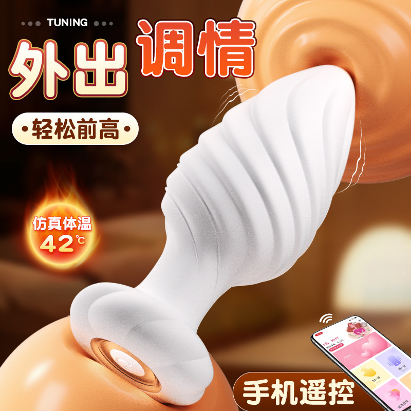 Masajeador de próstata de patio trasero con tapón anal de rosca inalámbrica Mystery, mini programa, calentamiento por vibración, juguetes sexuales 115/caja image 7