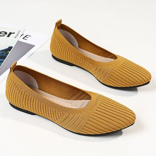 Women's Summer Slip-on Flat Casual Shoes, Solid Color, Versatile Women's Shoes, French Soft Sole, Non-tiring Single Shoes