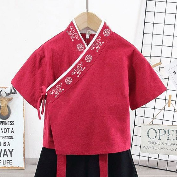 Hanfu para niños y niñas traje antiguo traje de algodón chino ceremonia de apertura estudiantes de la escuela primaria para niños traje de rendimiento de estilo chino image 11