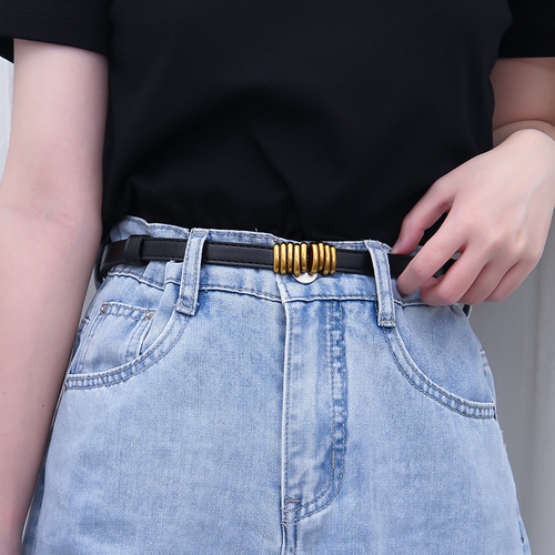Suit fine retro distressed belt women's fashion versatile decoration with dress coat girdle belt trendy