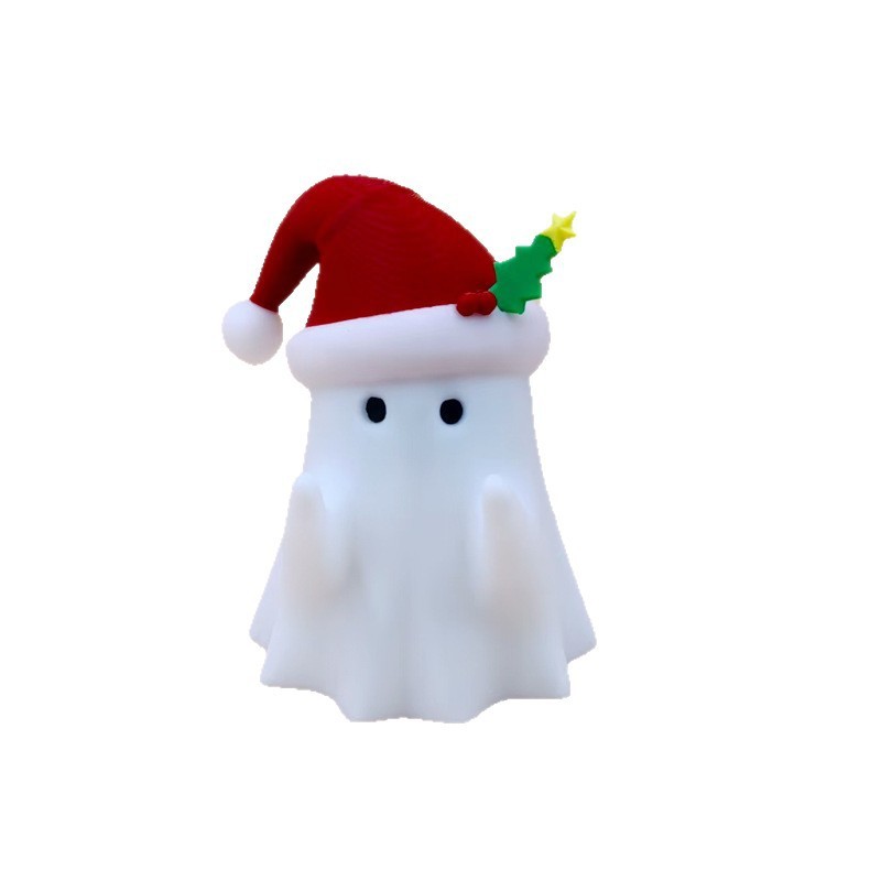跨境新款 Christmas Cute Ghost 3D圣诞节幽灵笔架桌面摆件装饰|undefined