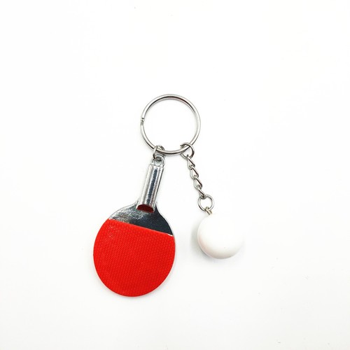 Creative ping pong ball keychain bag hanger ball type decoration gift sports supplies simulated ping pong paddle