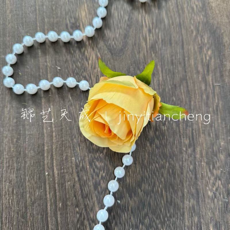 厂家批发保加利亚玫瑰花头花环头饰diy材料婚庆花墙插花布置道具|undefined