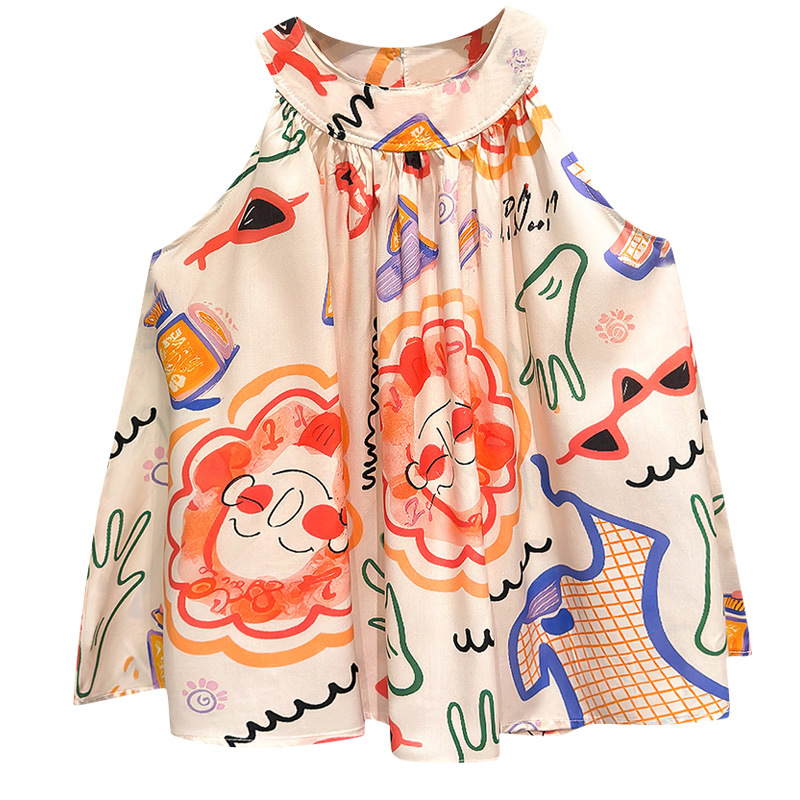 2026 nuevo vestido de verano coreano vestido de niña chaleco sin mangas vestido vestido de ropa infantil