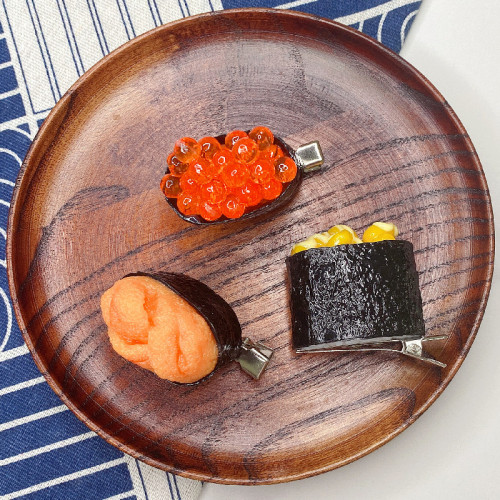Interesting and creative simulated food Japanese-style fish roe, sea urchin sushi hairpins, interesting hairpins, hair accessories, side clips