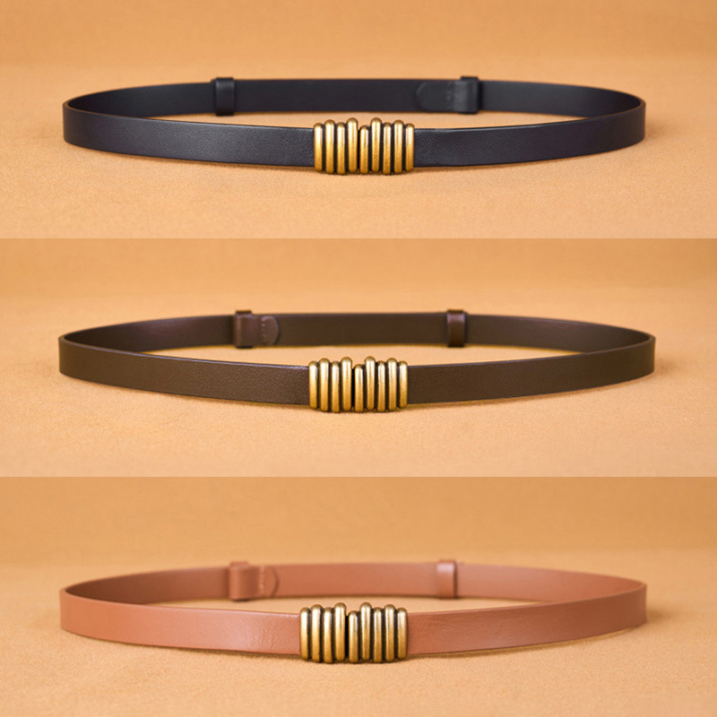 现货黑色松紧对扣腰带细软皮女士简约时尚百搭韩版配连衣裙子装饰