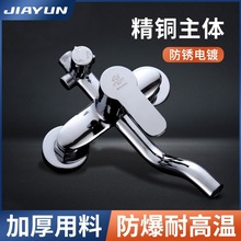 家韵淋浴器花洒龙头全铜沐浴淋雨浴室水龙头混水阀淋浴屏三控淋浴