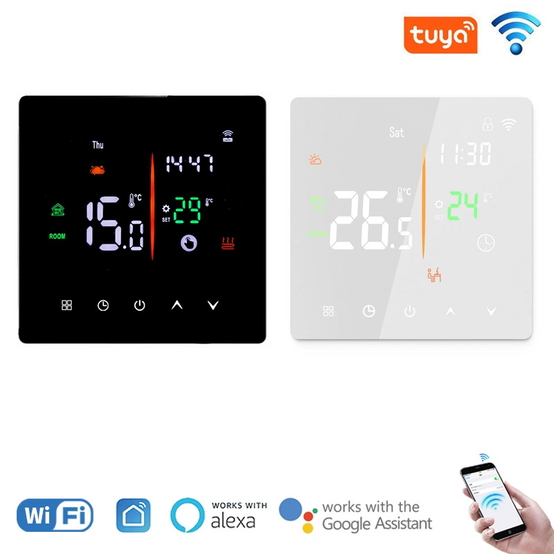 Граффити APP интеллектуальный дистанционный WIFI подогрев пола термостат электрический напольной воды подогрев пола с настенной плитой термостат