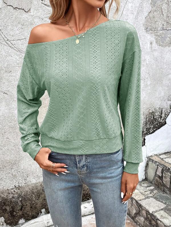 Maniche lunghe casual tinta unita casual da donna nuove da donna_voghion.com