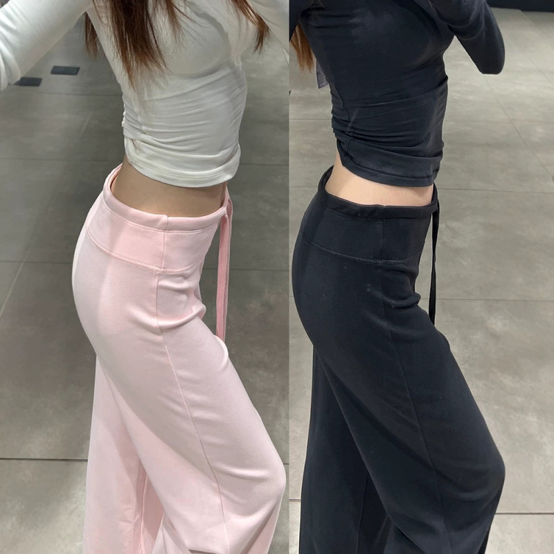 Cotton Air Layer Roma Cotton Pink Stretch Sports Pants for Women Spring Casual Loose Sweatpants Yoga Straight Pants Cotton Air Layer Roma Cotton Pink Stretch Sports Pants for Women Spring Casual Loose Sweatpants Yoga Straight Pants