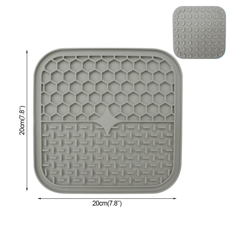 Estera de comida de silicona para mascotas con ventosa gato y perro placa estera de comida lenta antiestrangulamiento y dispensador de comida lenta estera de comida para mascotas antideslizante impermeable