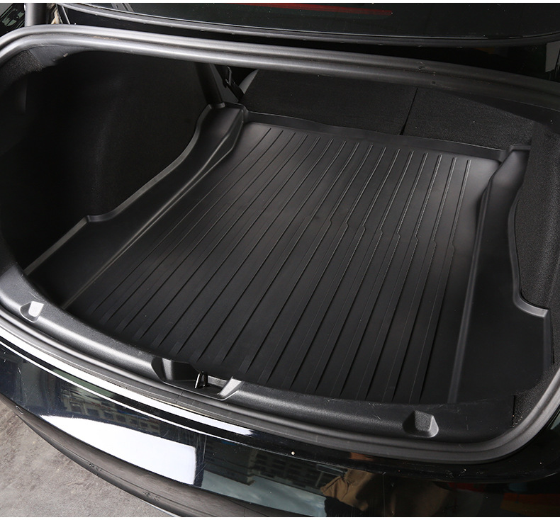 Suitable for Tesla's New Version Model Y3Yl Front and Rear Trunk Mats, Tpe Trunk Mats, Integrated Mats, Seat Back Cushions