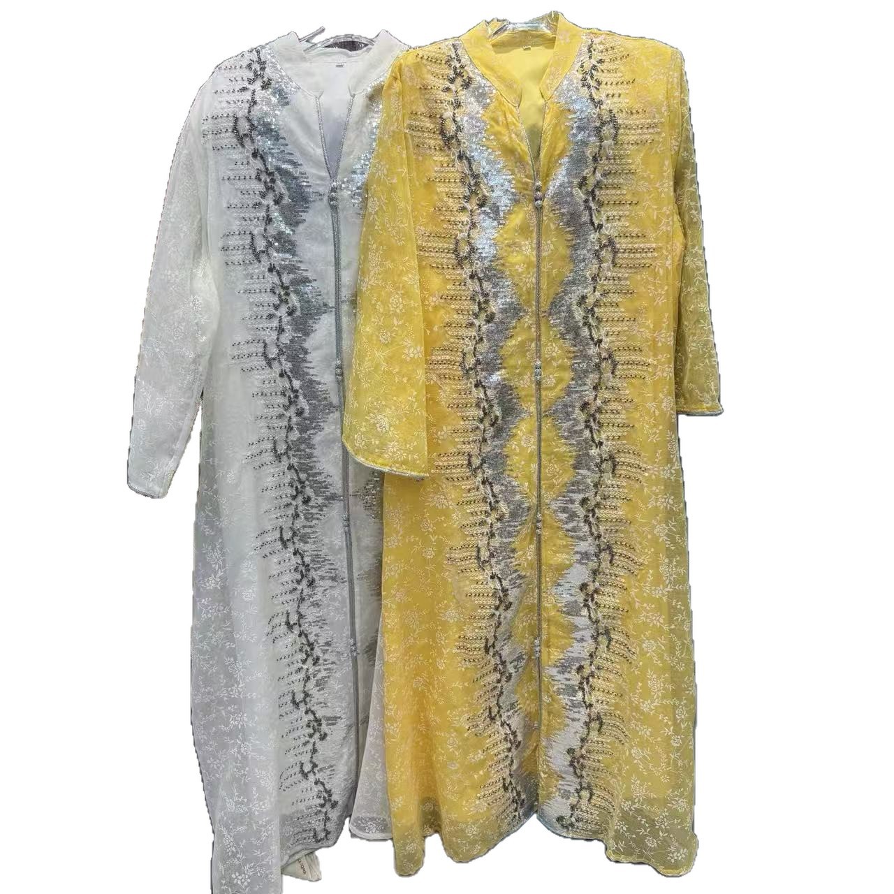 Middle Eastern Cross-border Embroidered Beaded High-end Robe, 2025 New Model, Loose Plus-size Long Dress, Elaborate_voghion.com