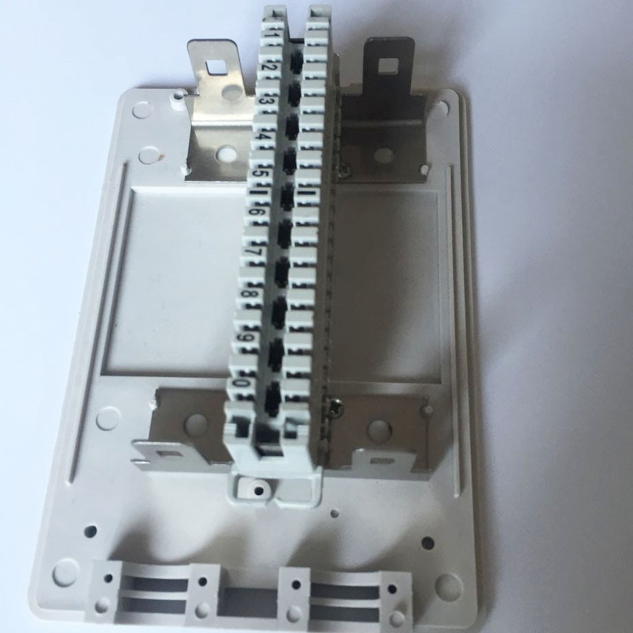 厂家直销接线盒 塑料 10对卡接模块室内电话分线盒内含钢背架