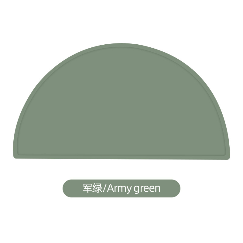 Vajilla de bebé de doble capa, mantel semicircular para niños, almohadilla de aislamiento térmico de silicona, posavasos creativos, almohadilla antideslizante, mantel de mesa, mantel occidental