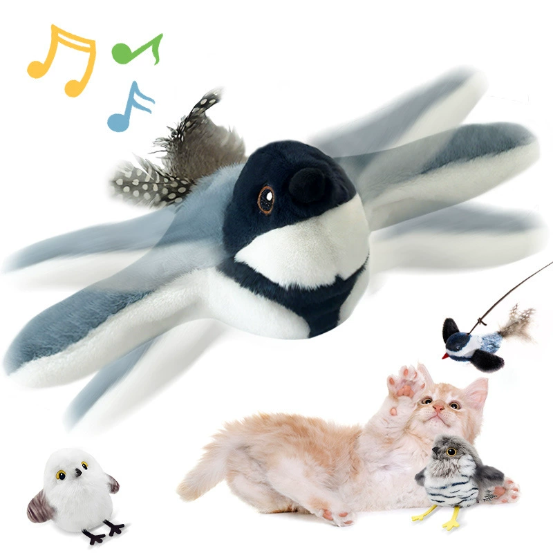 Самая популярная на Amazon игрушка для кошек с имитацией встряхивающейся птицы, электрическая игрушка для снятия скуки и самозабавы, устойчивая к укусам собаки