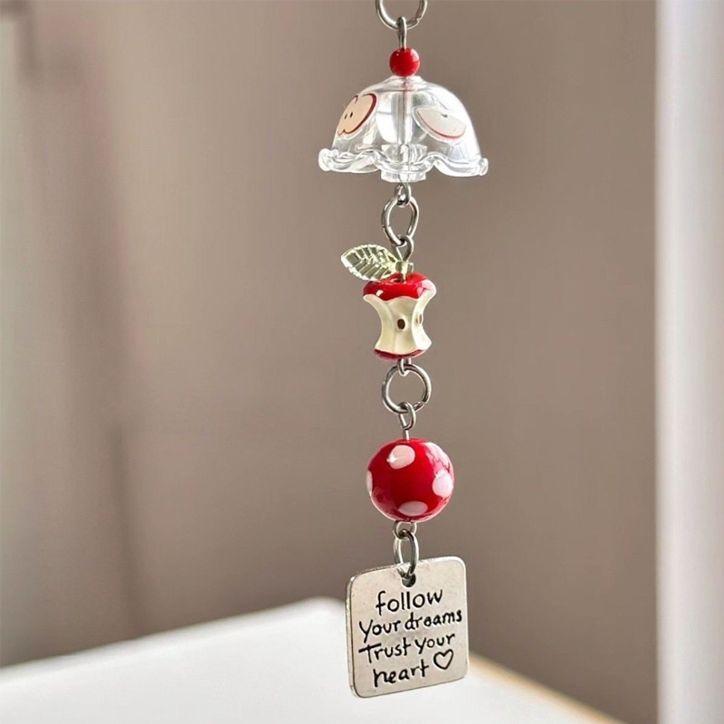 Artistic Fresh Lanyard Transparent Jellyfish Beaded Design Healing Series Phone Chain Anti-Lost Strap Best Friend Style_voghion.com