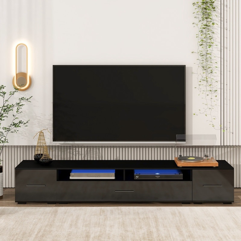 Moderno minimalista dormitorio TV gabinete sala de estar piso gabinete color sólido con luz hogar europeo simple piso TV gabinete