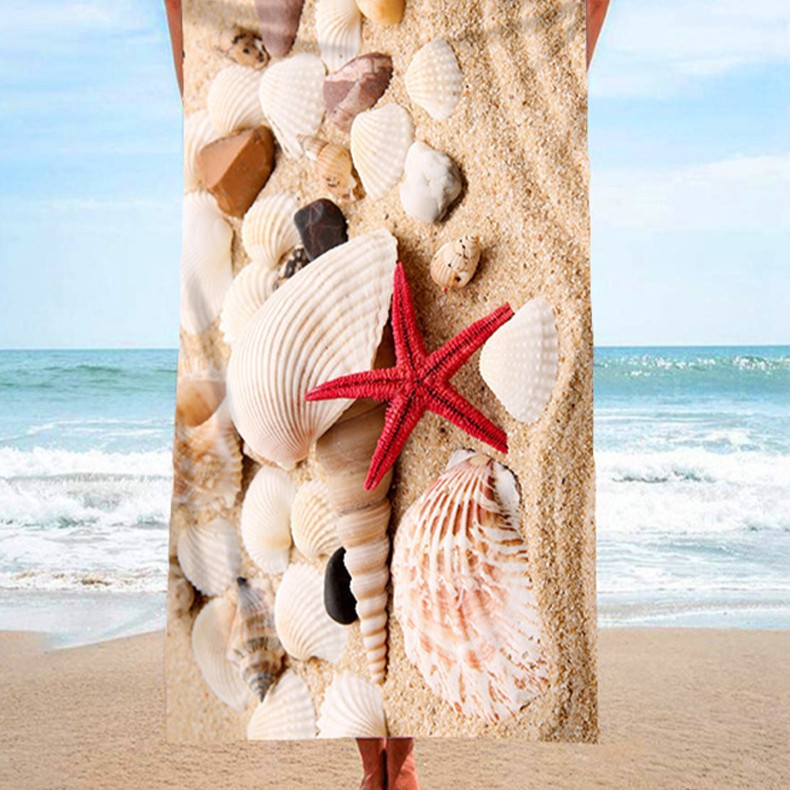 Amazon TK absorción impresión de agua toalla de playa toalla de baño de playa toalla de lana doble secado rápido microfibra al por mayor