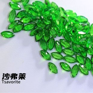 Factory direct South Africa Chaffrey 1.5*2.5-2*4 horse eye naked stone green hairpin jewelry necklace jewelry